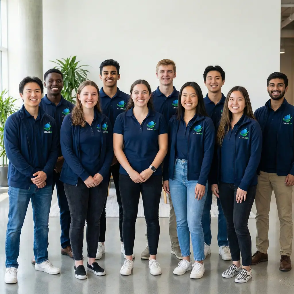 Reinigungskraft bei Arbeit